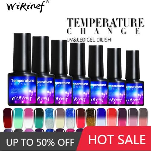 WiRinef 1pcs 8ml Temperature Chameleon Gel Polish Nail Gel Varnish Long Lasting Nail Varnish Nail Lacquer Gel