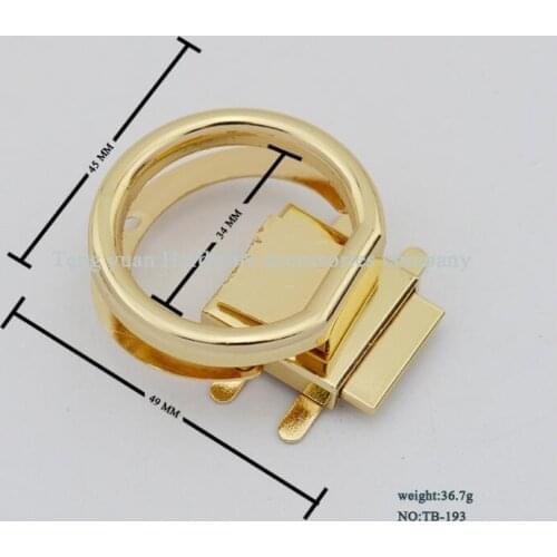 10 PCS/lot) metal plating processing leather handbags TAB twist lock decorative accessories