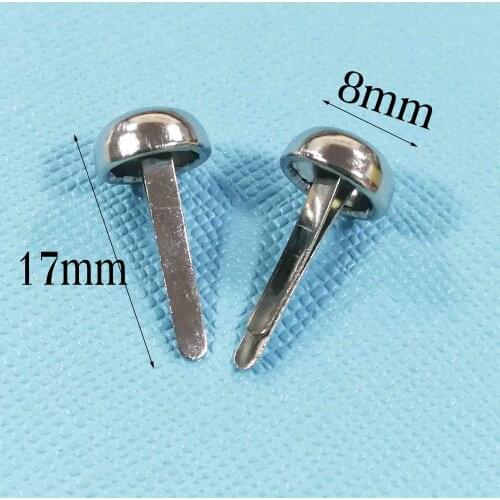 100 Pcs Silver Purse Feet,Bag Feet,Handbag Feet, Rivet Studs with Round Post Caps Purse Supplies-8MM
