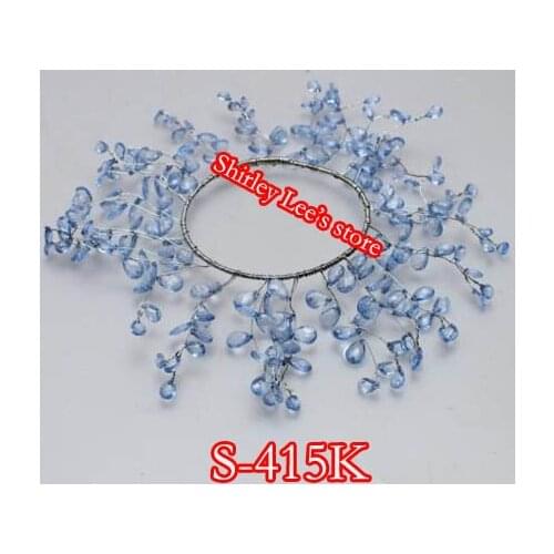 12pcs X Blue Decorative Acrylic Beaded Candle Ring,10CM (Innder diameter) Holiday Decoration