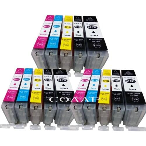 15pk New Canon PGI 470 CLI 471 Compatible ink cartridges for CANON PIXMA MG 5740 8640 / TS 5040 6040 inkjet Printer