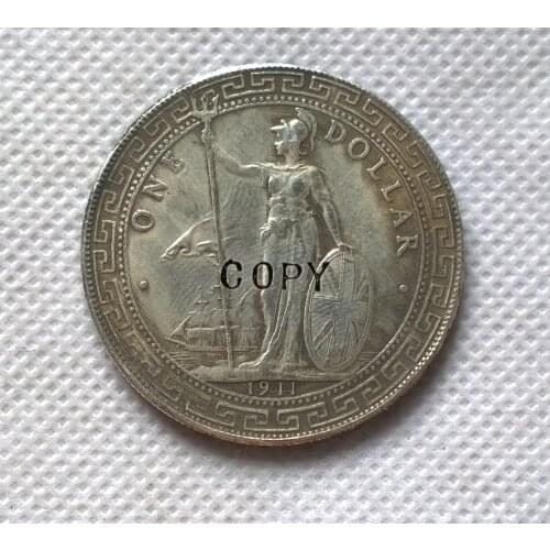 1911 British China Hong Kong Silver Trade Dollar COPY -replica coins medal commemorative coins