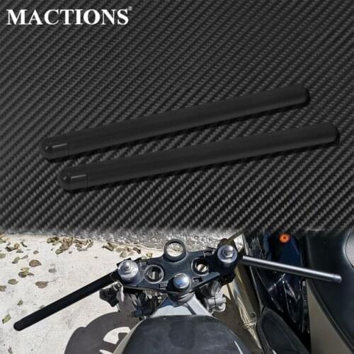 2xMotorcycle Universal 22MM Handlebar Black Clip On Ons Replacement Handle Bar Tube Billet Aluminum For Harley Dyna Softail XL