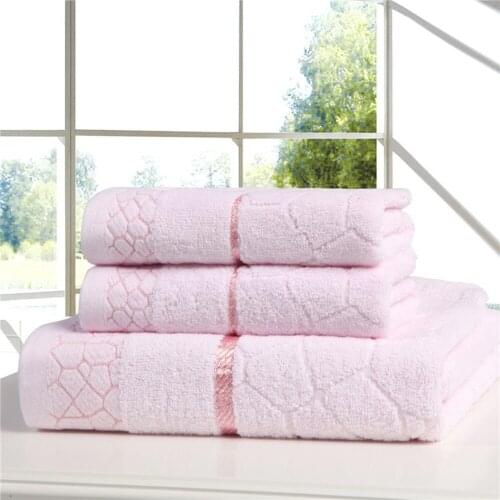 3Pcs Bath Towel 100% Cotton 70x140cm/34x75cm Absorption striped Quick-dry Gym Towel Toalha Esportes Swimming Travel Essiential