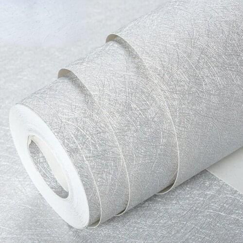 3D Embossed Silver Pull-wire Wall Silk Paper Modern Minimalist Living Room Background Wall Hotel Project Decoration Wallpaper