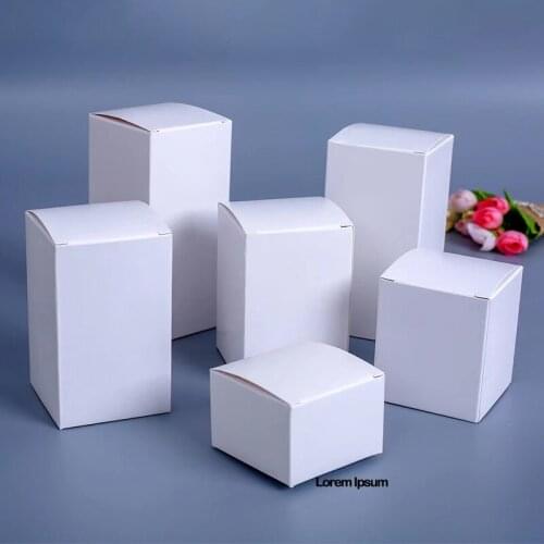 5pcs/lot White Cardboard Blank Paper Box Wedding Chocolate Candy Packaging White Craft Paper Gift Box Jewelry Box Free Shipping