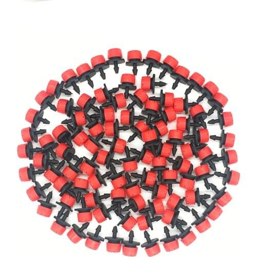 50PCS Garden Sprinkler Water Adjustable Irrigation Sprinkler Micro Flow Dripper Head Drip Irrigation System Mist Nozzle 1/4 Hose