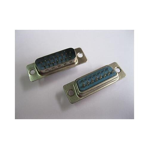 8 Pcs D-Sub 15 pin 2 Rows DIP Male Solder Connector