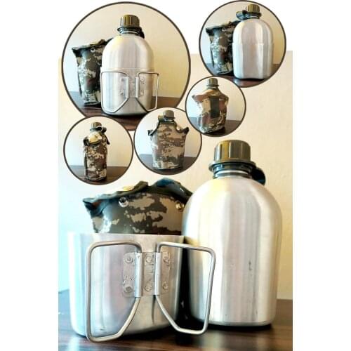 Arsimo Sheathed Military Flask Aluminum