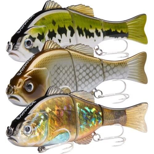 Bassdash SAVAWADE SERIES SwimBluegill 15cm 61g Jointed Swimbaits Hard Fishing Lures for Bass Walleye Pike Freshwater Saltwater