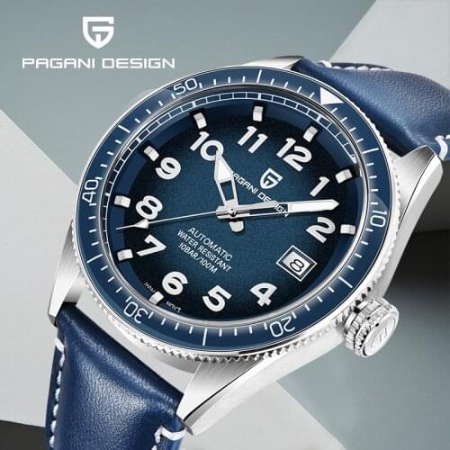 Sports Waterproof Mens Watches Business Leather Pagani Design Watch For Man New Automatic Mechanical Men Watch relogio masculino