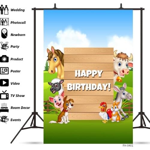 Custom Name Banner Lawn Photo Backdrop Forest Wild Animal Safari Party Background Newborn Baby Shower Happy Birthday Photography