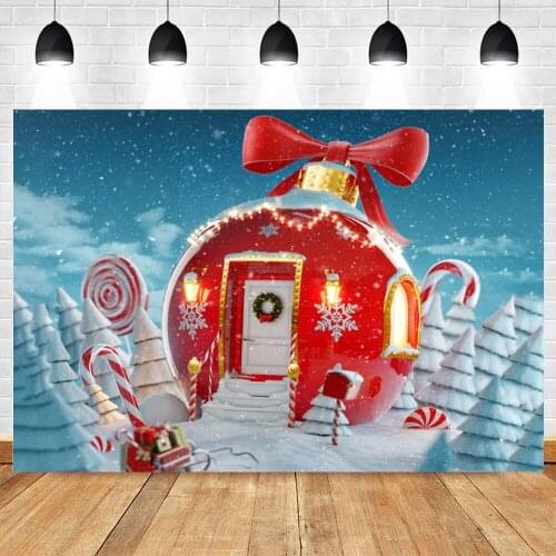Yeele Photocall Christmas Backdrop Candy Castle Baby Portrait Party Decor Photography Photographic Background For Photo Studio