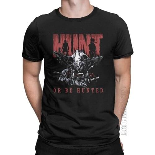 Novelty Hunt Showdown Hunt Or Be Hunted T-Shirt Men Cotton T Shirt Horrors Of Gilded Age Monster Game Male Tshirt Basic Tees New