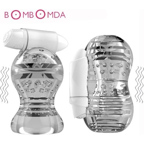 Glans Training Vibrator Sex Toy For Men Penis Vibration Ring Male Masturbator Delay Lasting Trainer Cock Sleeve Ring Sex Product