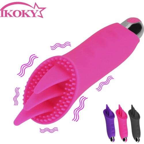 IKOKY Clit Massager Nipple Licking Clitoral Stimulation Adult Sex Products Sex Toys for Women Tongue Licking Vibrator