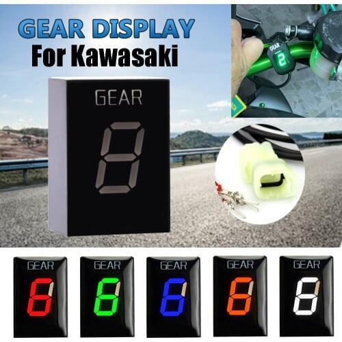 Motorcycle Gear Indicator For Kawasaki Z300 Z 750 650 800 Z750R Z800e Z1000 SX ZX-6R zx10r zx-10r VN900 Teryx Gear Display Meter