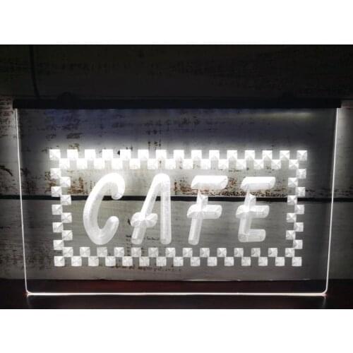 I034 Cafe Shop Bar Enseigne Lumineuse LED Neon Light Sign