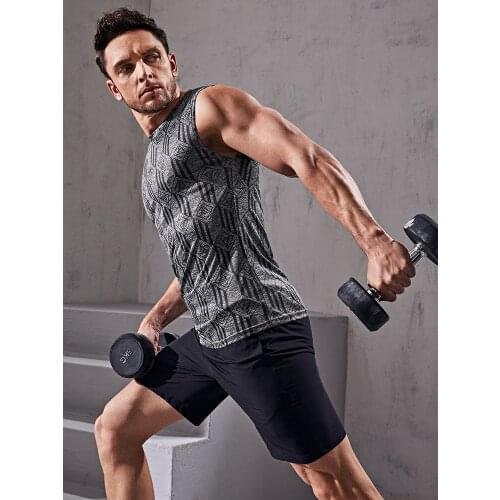 Singlet Men Tank Top Vest Gym Running Jogging Fitness Bodybuilding Weight-Lifting Basketball Sport Jersey Sleeveless Shirt