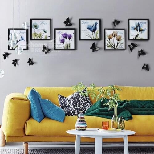 Multi-frame Wood Picture Frame Sets for Wedding Decoration High Quality Home Wall Decor restaurant mural