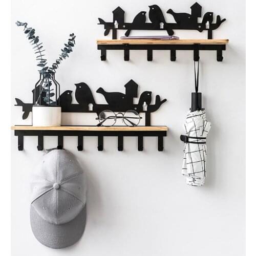 Wall Mount Hook Rail Coat Rack with 6/8 Stainless Steel Hooks Wall Hooks for Home Closet Organization for Hat Towel Purse Robes