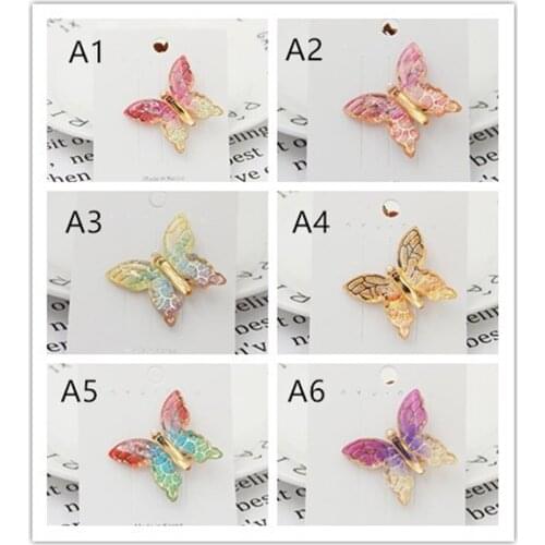 Hot 500pcs/lot Women Girls Cute Colorful Butterfly Hairpins Beautiful Hair Ornament Barrettes Headband Hair Clips Fashion Hair