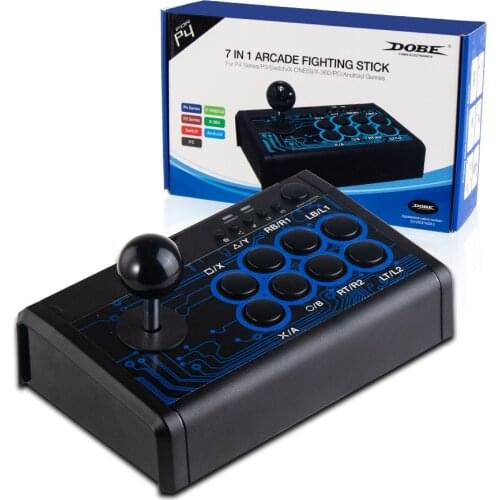 DOBE 7 in 1 Wired Game Joystick Rocker Simulation Arcade Design Fighting Stick for Switch/PS4/PS3/XBox One/XBox 360/PC/Android