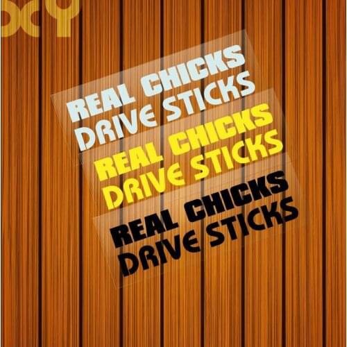 Drop Shipping Drive Sticks Car Sticker Truck Car Window Funny Bumper Sticker 9" * 2.3" Black / Yellow / Silver White