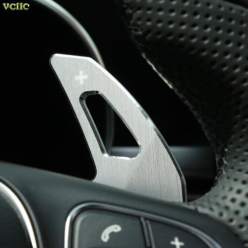 Car Steering Wheel DSG Paddle Extension Shifters Shift Sticker Decoration For Mercedes Benz A B E C SK CLA GLK Class w204 w211