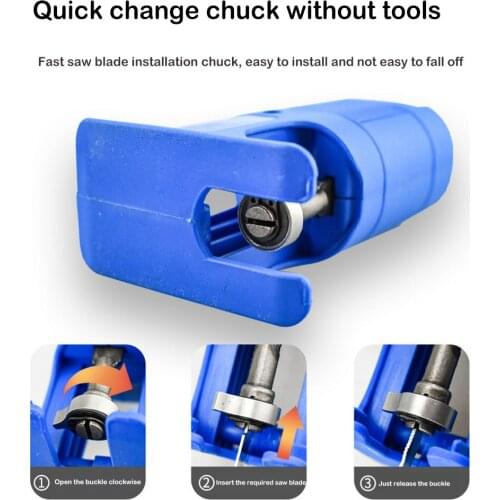 Reciprocating Saw Power Tool Reciprocating Saw Metal Cutting Wood Cutting Tool Electric Drill Attachment with Blades