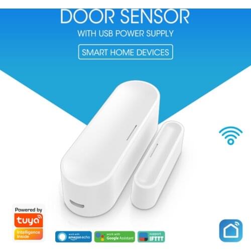 Tuya Smart Zigbee/WiFi Door Window Sensor Detector Door Open / Closed Detectors Warning APP Control Work With Alexa Google Home