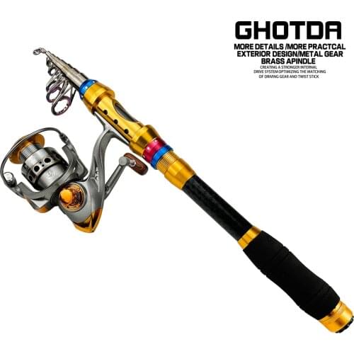 Superhard Telescopic Fishing Rod 1.8M 2.1M 2.4M 2.7M 3.0M 3.6M Power Portable Spinning Pole Metal Spool 13BB Reel