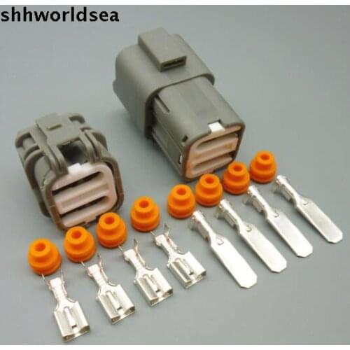 Worldgolden 5/30/100sets 4 pin 6.3mm waterproof automobile connector for dune buggy harness 7123-6244-40 7222-6244-40