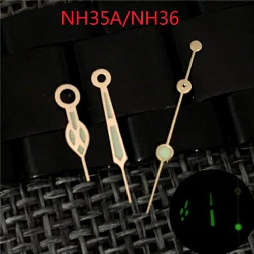 Replacement Green Luminous Watch Hands Needles Pointer for SKX007/SBBN NH35A/NH36A Watch Movement Repair Parts