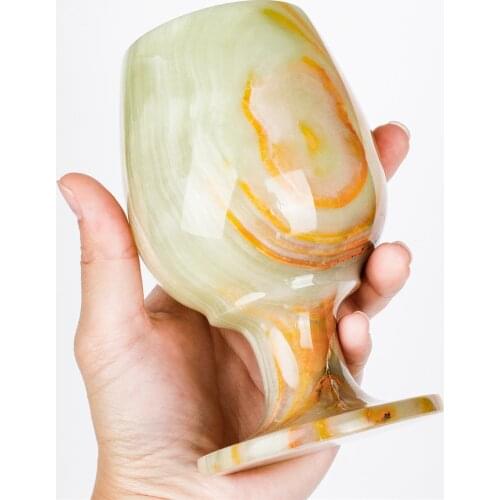 1pc Afghanistan Jade Glasses Drink Cup Natural Stones Cup Wine Glass Stones Agate Wedding Toasting Party Marriage Wine Cups