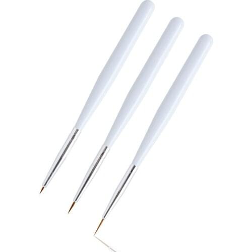 3pcs/set UV Gel Acrylic Nail Art Polish Pen Brush liner Set Tools for Nail Design Painting Drawing