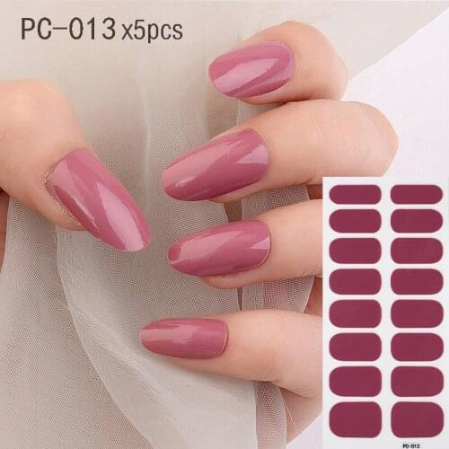5pcs/set Nail Art Sticker Pure Solid Color Self Adhesive Nail Sticker Nail Sticker Set Nail Accesoires Nail Strips Full Beauty
