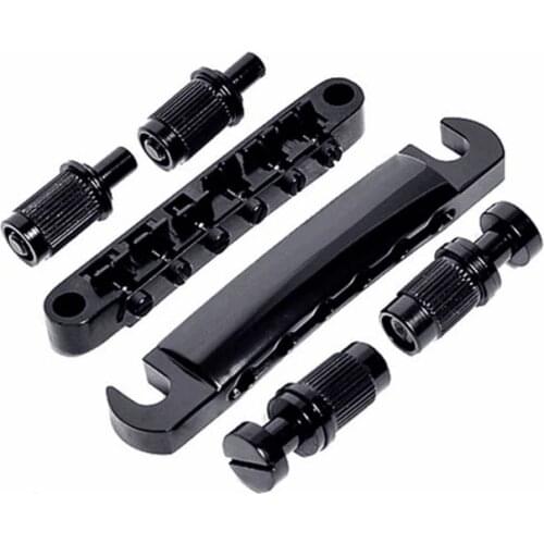 Guitar accessories BATESMUSIC 1set Tune-o-matic Bridge tailpiece Black for Gib Les-Paul Replacement