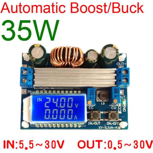 35W 4A DC-DC Automatic Boost/Buck Converter CC CV 0.5-30V 3.3V 5V 12V Adjustable Regulated Power Module battery charger 3.7V 4.2
