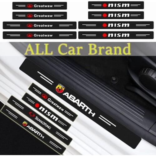 4pcs Car Door Sill Plate Sticker Automotive Goods For SAABs 93 Vector Aero Pantalla Radio Android 95 Gripen Car Accessories