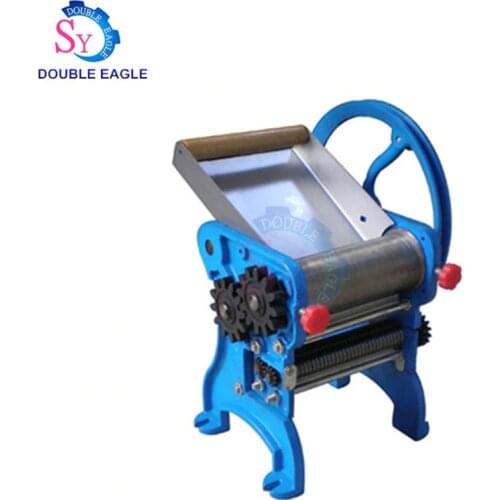 Household cast iron Manual dough roller Noodle Making Machine,bearing style hand pasta maker machine with two blades