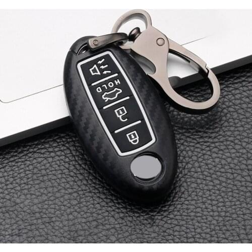 Carbon fiber Car Remote Key Cover Case For Nissan Qashqai j10 J11 X-Trail t31 t32 Kicks Murano Altima Tiida Juke Note Pathfinder