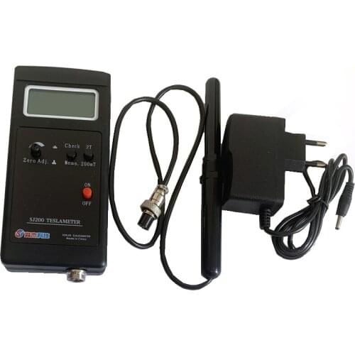 SJ200 Digital Gauss Meter Static Magnetic Field Tesla Tester 0-200Mt-2000mT with Adapter