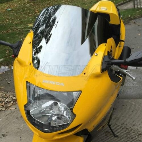 Motorcycle Double Bubble Windshield WindScreen Screen For 1996 - 2007 Honda CBR1100XX CBR 1100 XX Super Blackbird Black Iridium