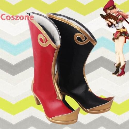 Genshin Impact Yanfei Cosplay Shoes Boots Halloween Costume Accessories Props