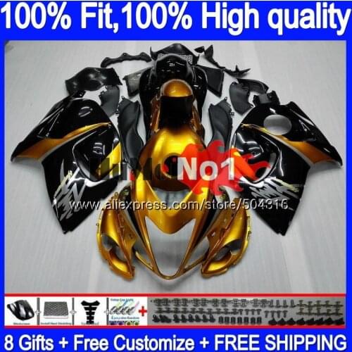 Injection For SUZUKI Hayabusa GSXR 1300 GSXR-1300 Gold black 29MC.18 GSXR1300 2008 2009 2010 2011 2012 08 09 10 11 12 Fairing