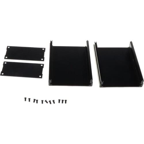 Corrosion Resistant Aluminum Split Body Case Electronic Enclosure Project Box Case Black 100x76x35mm