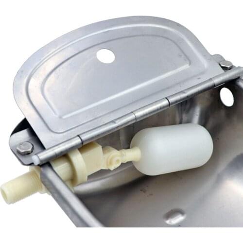 LBER 4L 304 Stainless Steel Water Trough Bowl Horses Goats Sheep Pig Float Bowl Automatic Waterer Drinking Bowl Cattle Tool Acce