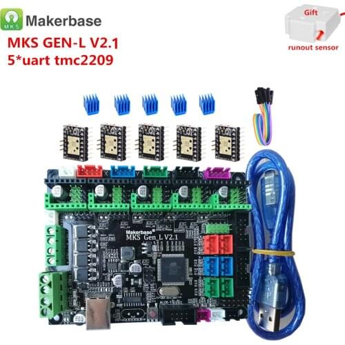 Makerbase original MKS GEN L V2.1 3D printer card control mainboard support a4988 DRV8825 tmc2130 tmc2209 tmc2208 tb6600 lv8727