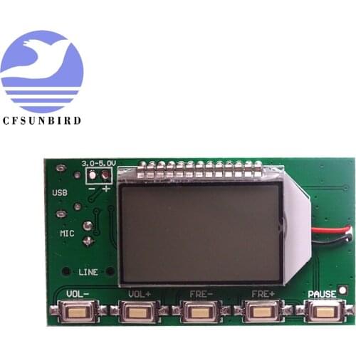 DSP PLL 87-108MHz Stereo FM Transmitter Module Digital Digital Wireless Microphone Board Multi-function Frequency Modulation